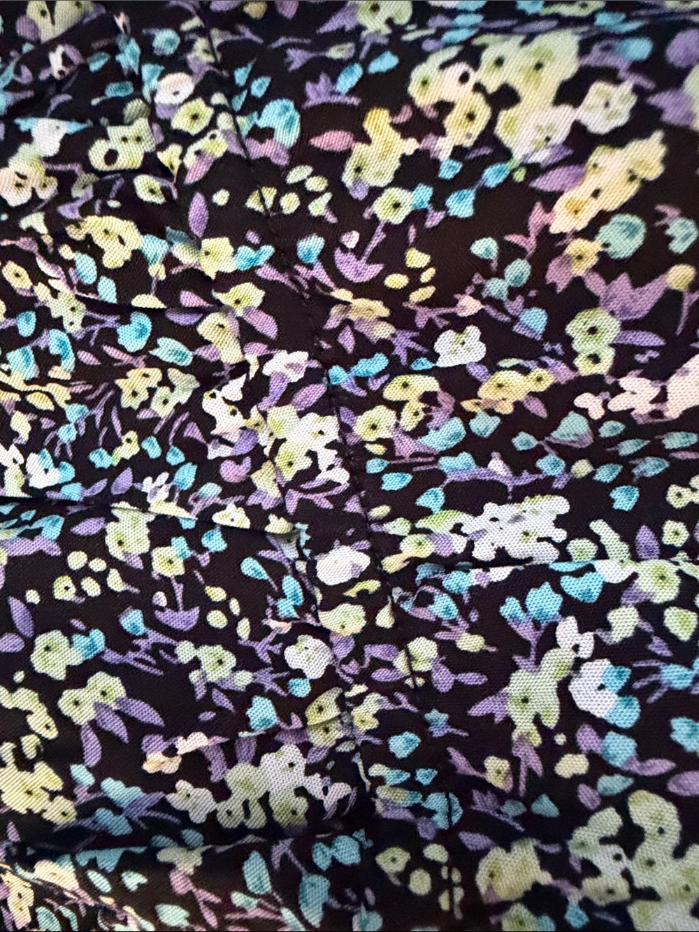 Modcloth Navy Floral Puff-Sleeve Midi Dress - Picture 4 of 7